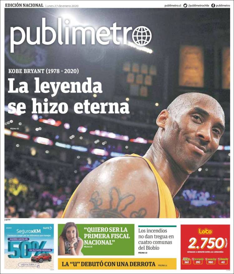 Portada de Publimetro (Chile)