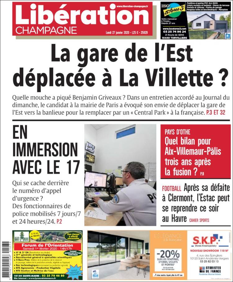 Portada de Libération Champagne (Francia)