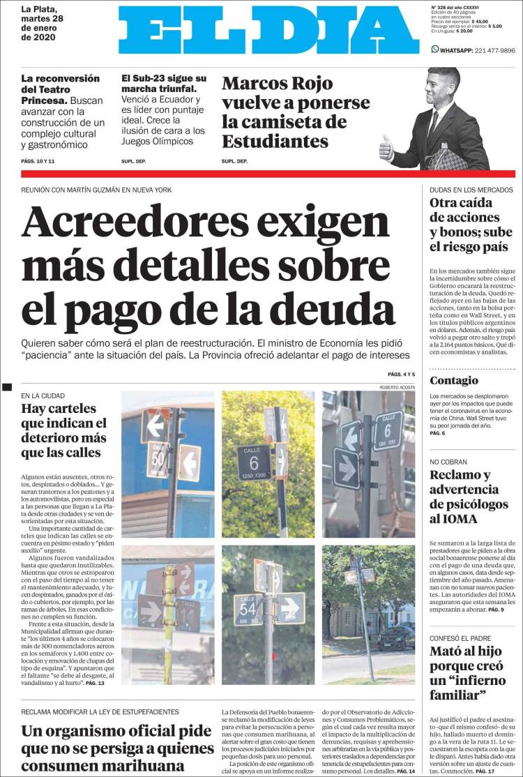 Portada de El Día de la Plata (Argentina)