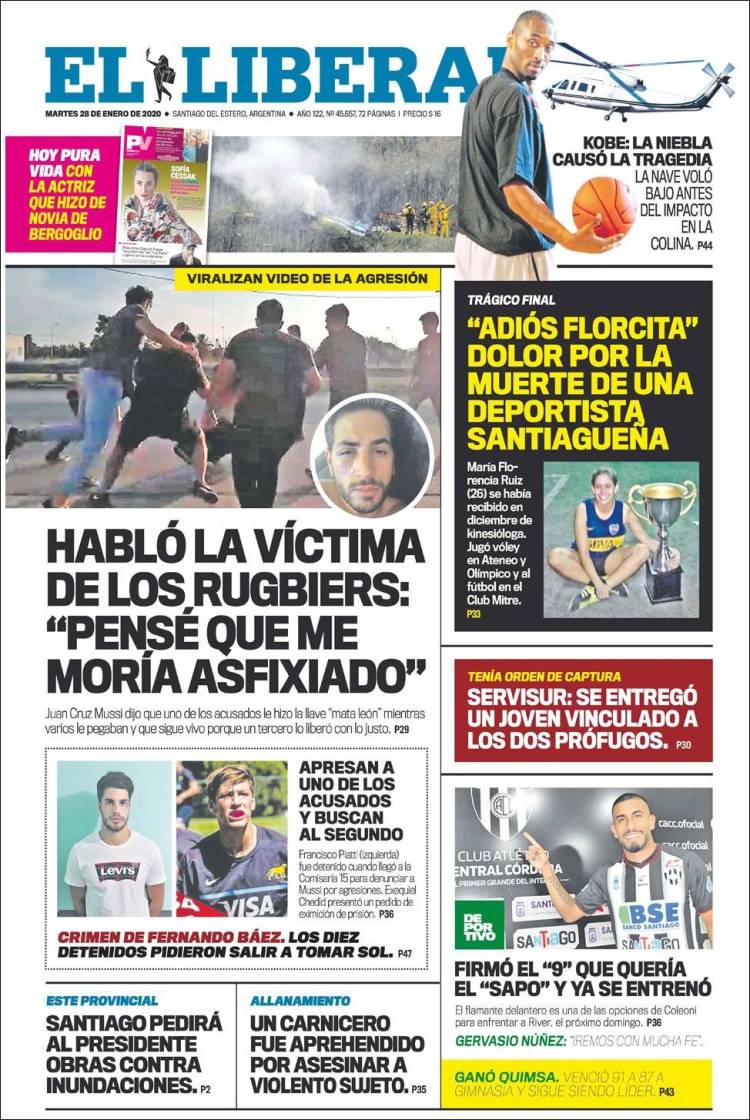 Portada de Diario El Liberal (Argentina)