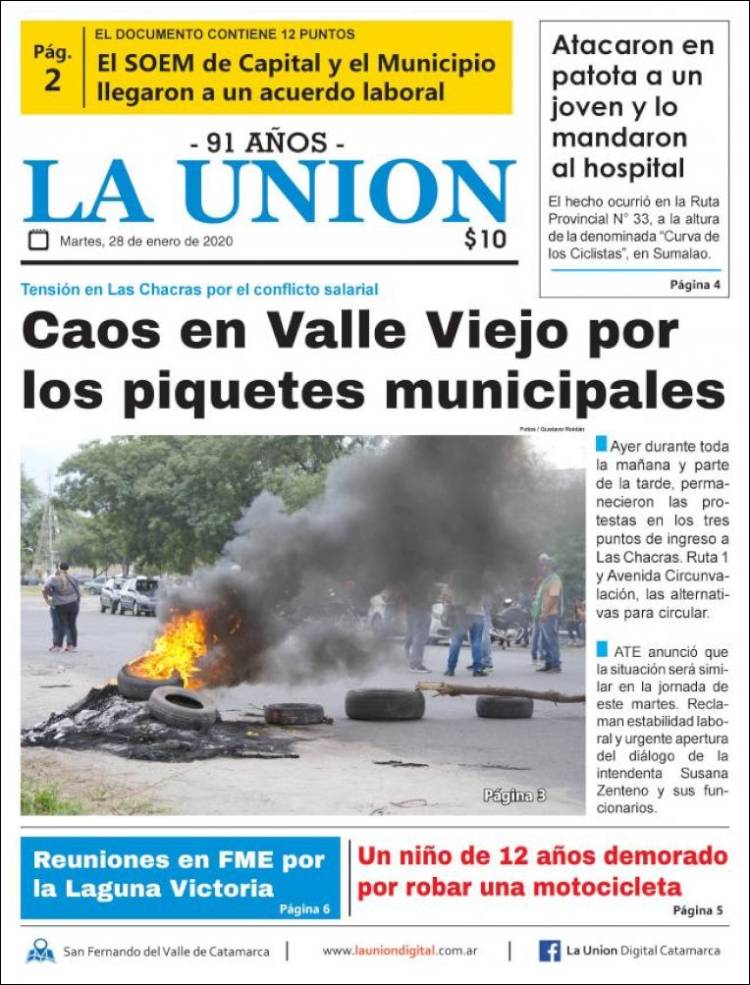 Portada de La Unión (Argentina)
