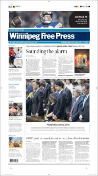 Portada de Winnipeg Free Press (Canadá)