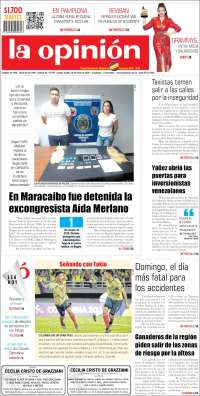 Portada de Diario La Opinion (Colombia)