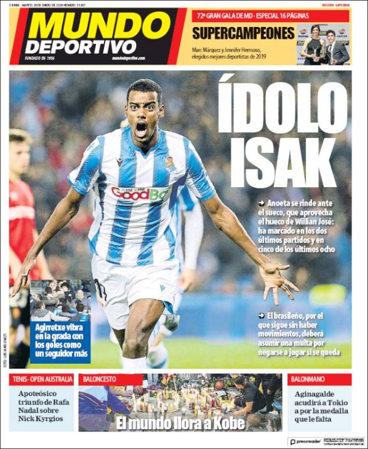 Portada de Mundo Deportivo Gipuzkoa (Espa&ntilde;a)