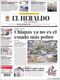 Portada de El Heraldo de Chiapas (México)