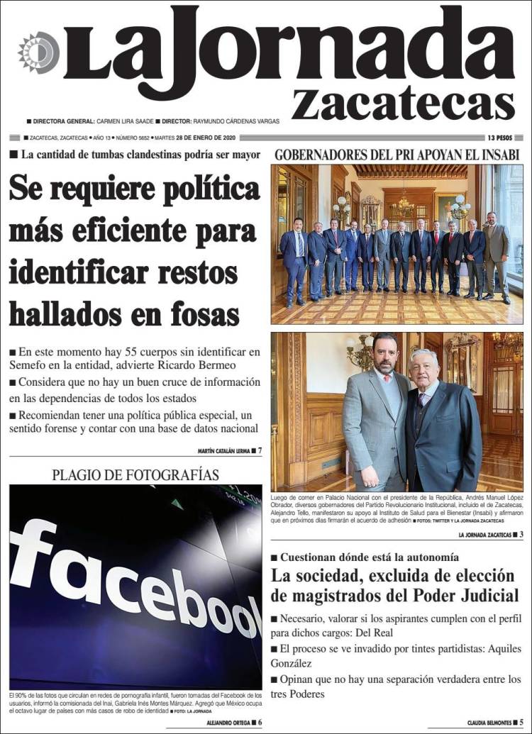 Portada de Jornada de Zacatecas (México)