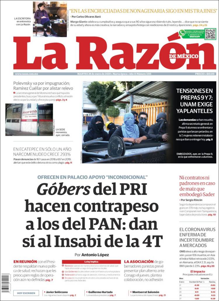 Portada de La Razón (México)