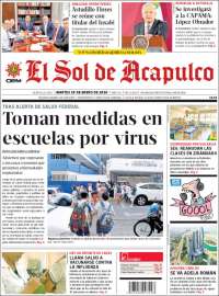 Portada de El Sol de Acapulco (México)