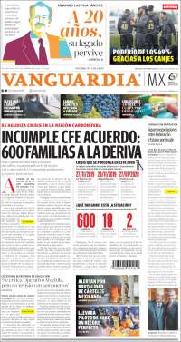 Portada de Vanguardia (México)