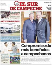 Portada de El Sur de Campeche (México)