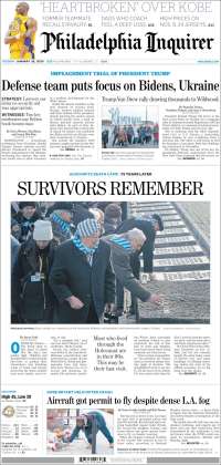 Portada de Philadelphia Inquirer (USA)