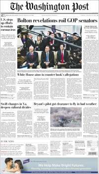 Portada de The Washington Post (USA)