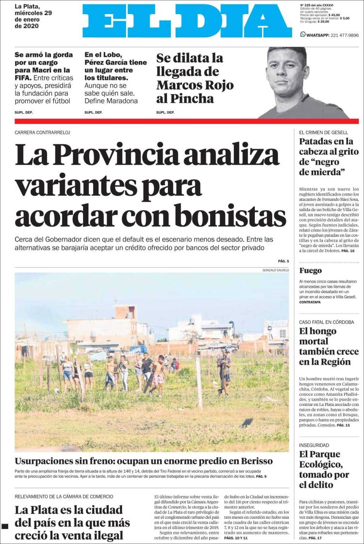 Portada de El Día de la Plata (Argentina)