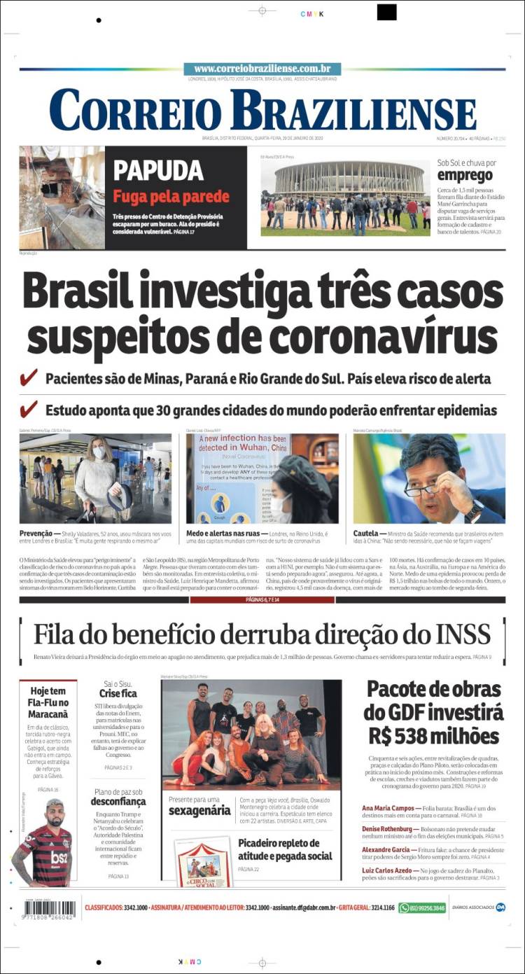 Portada de Correio Braziliense (Brasil)