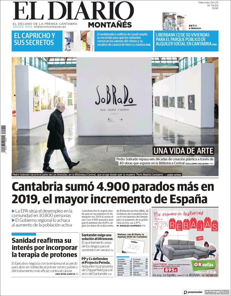 Portada de El Diario Montañés (Espa&ntilde;a)