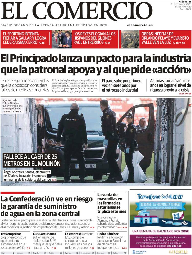Portada de El Comercio - Gijón (Espa&ntilde;a)