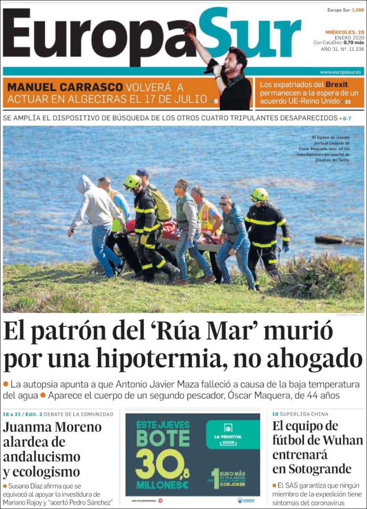 Portada de Europa Sur (Espa&ntilde;a)
