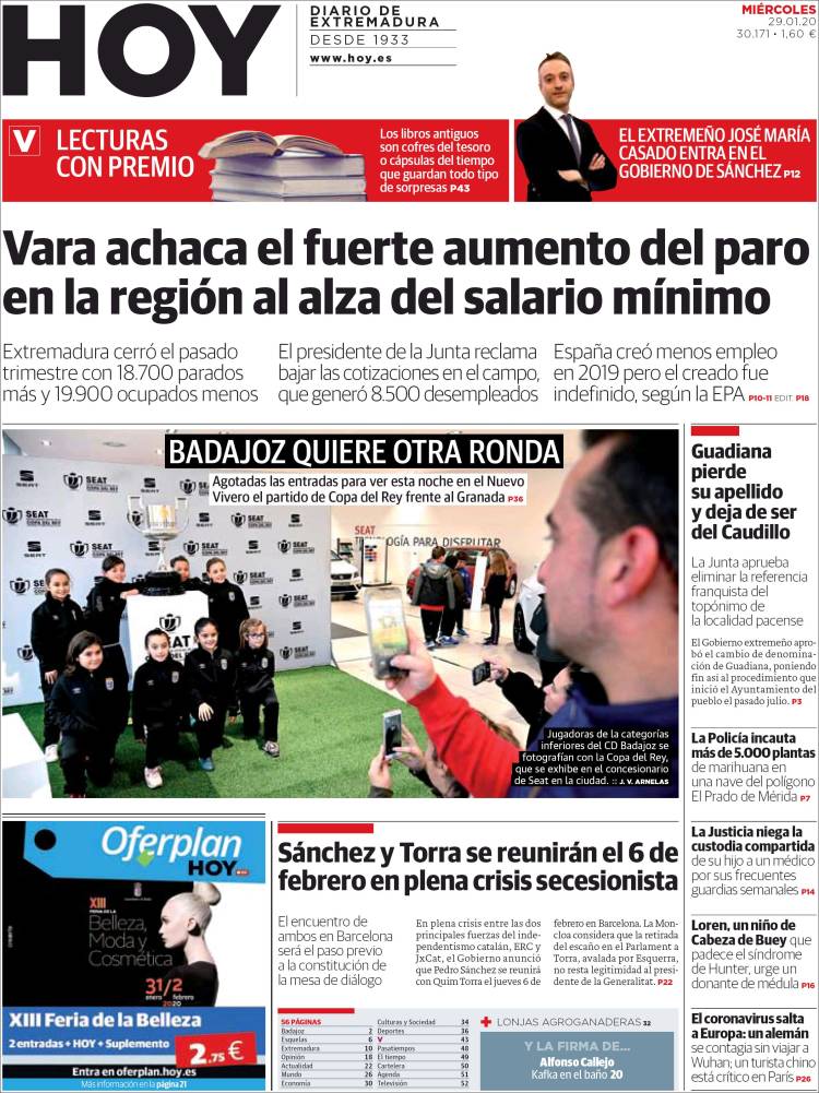 Portada de Hoy - Badajoz (Espa&ntilde;a)