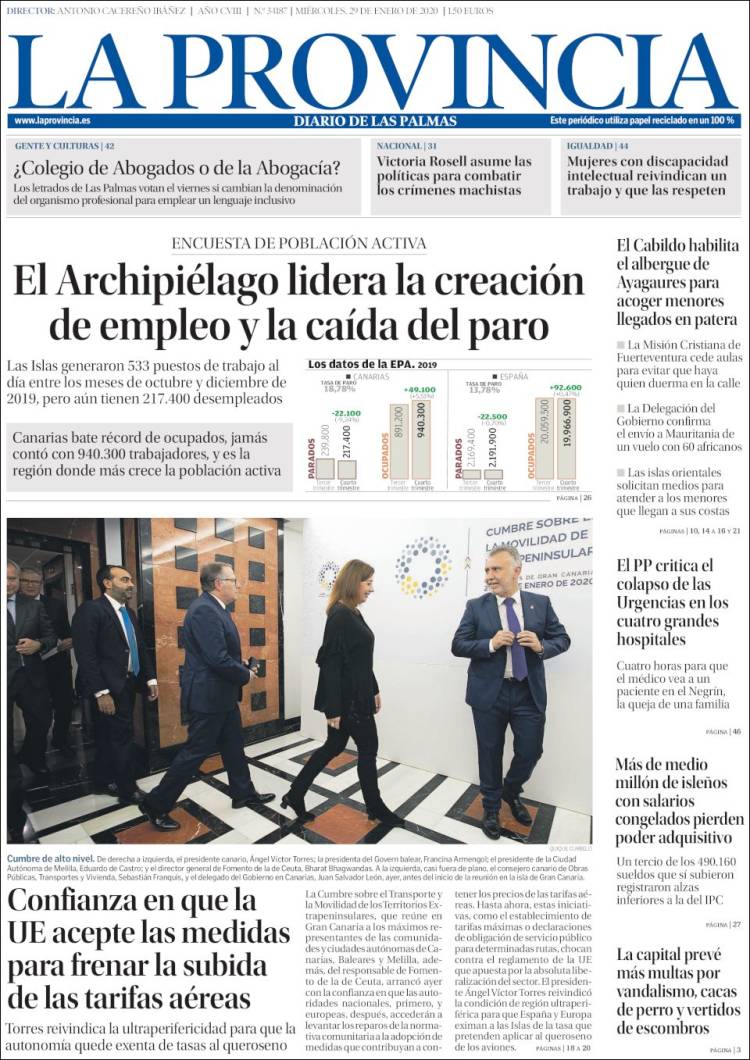 Portada de La Provincia (Espa&ntilde;a)