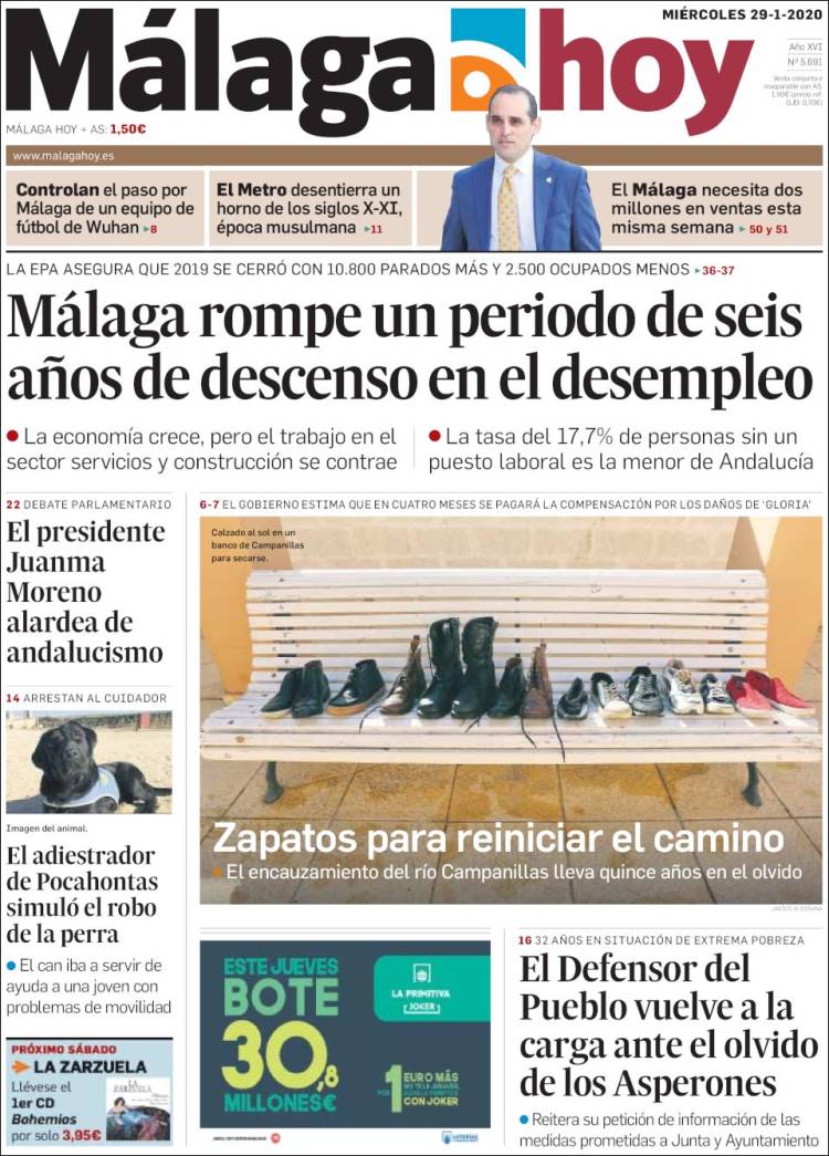 Portada de Málaga Hoy (Espa&ntilde;a)
