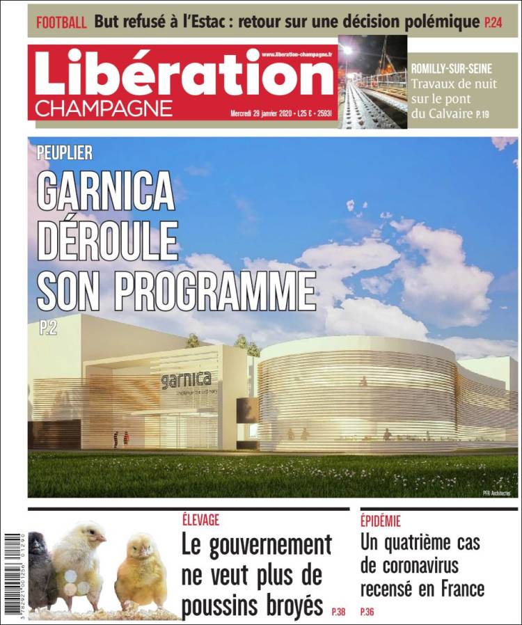 Portada de Libération Champagne (Francia)