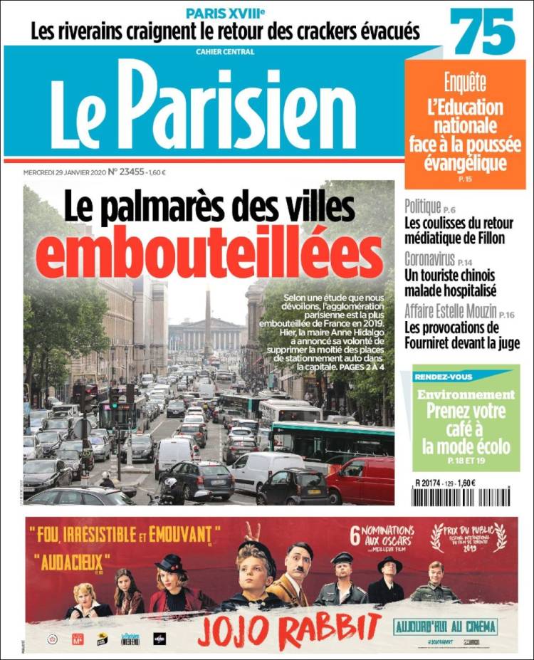 Portada de Le Parisien (Francia)