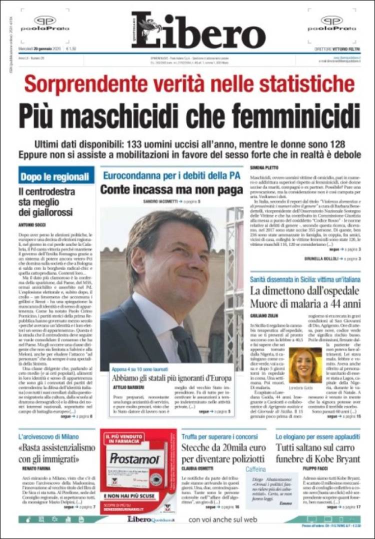 Portada de Libero (Italia)