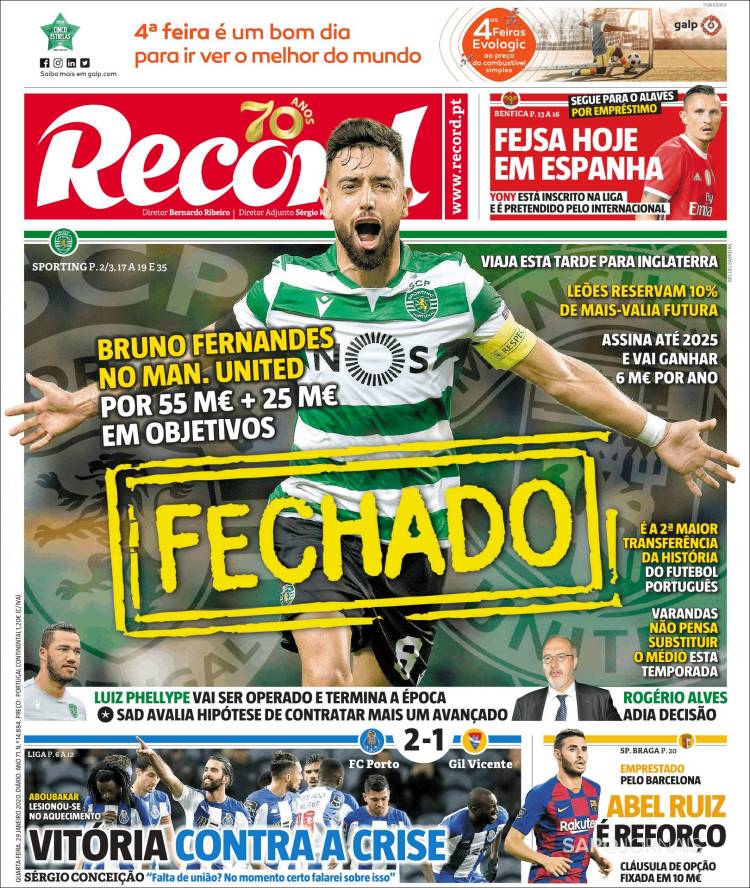 Portada de Record (Portugal)