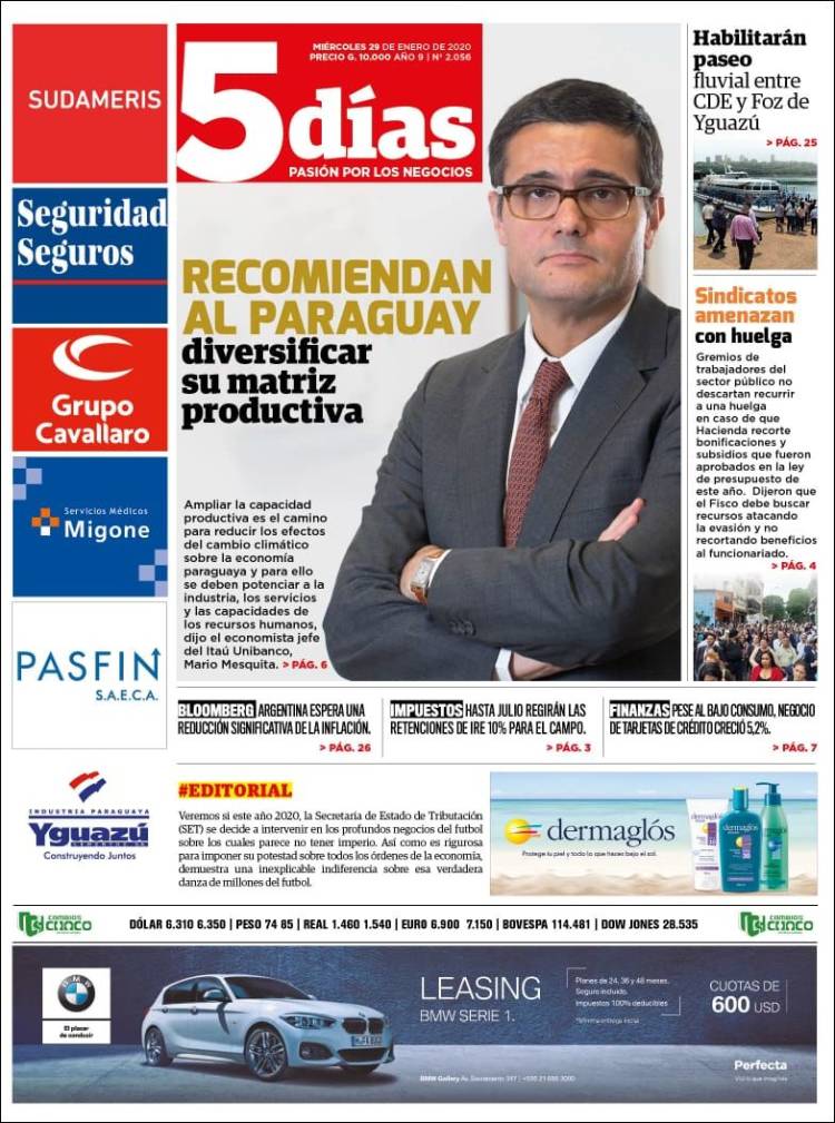 Portada de 5 Días (Paraguay)