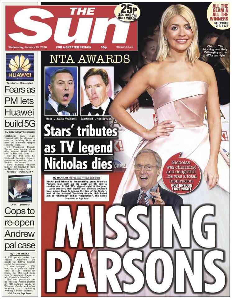 Portada de The Sun (Reino Unido)