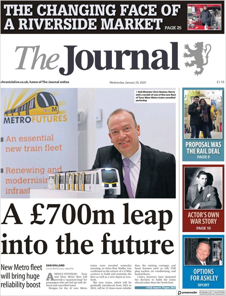 Portada de The Journal (Reino Unido)