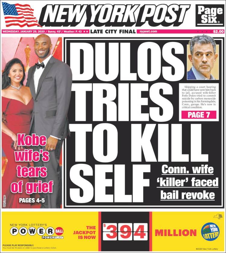 Portada de New York Post (USA)