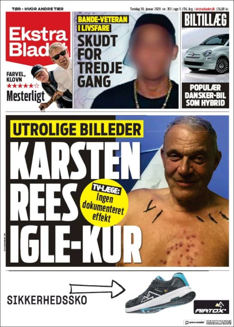Portada de Ekstra Bladet (Dinamarca)
