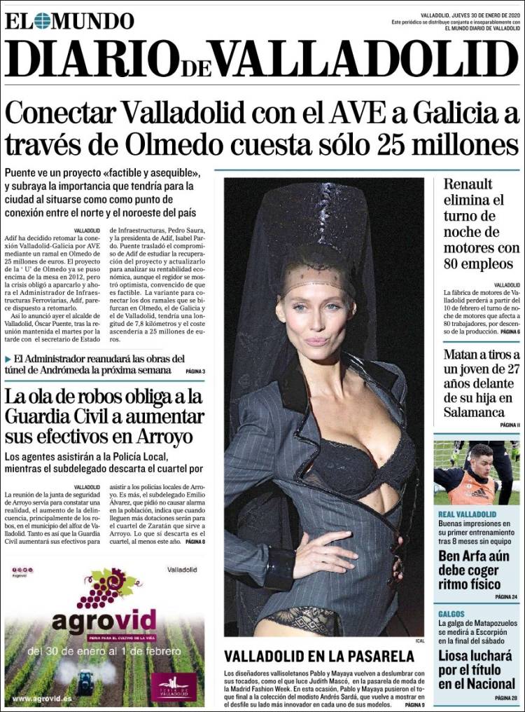Portada de Diario de Valladolid (Espa&ntilde;a)