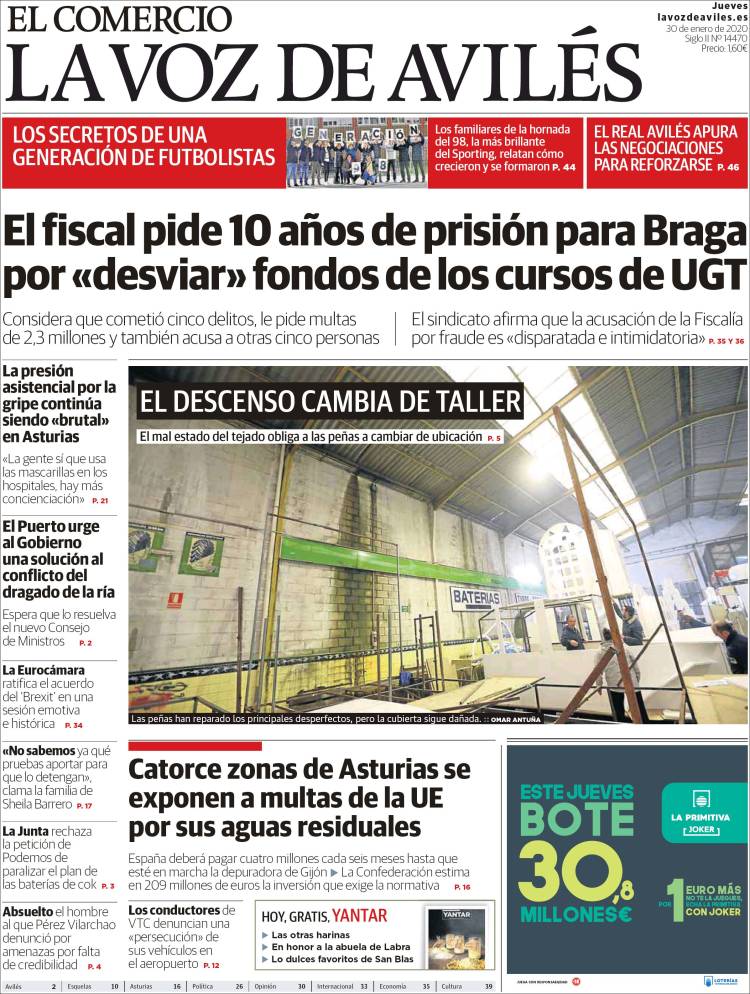 Portada de El Comercio - Avilés (Espa&ntilde;a)