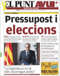 Portada de El Punt Avui - Girona (España)