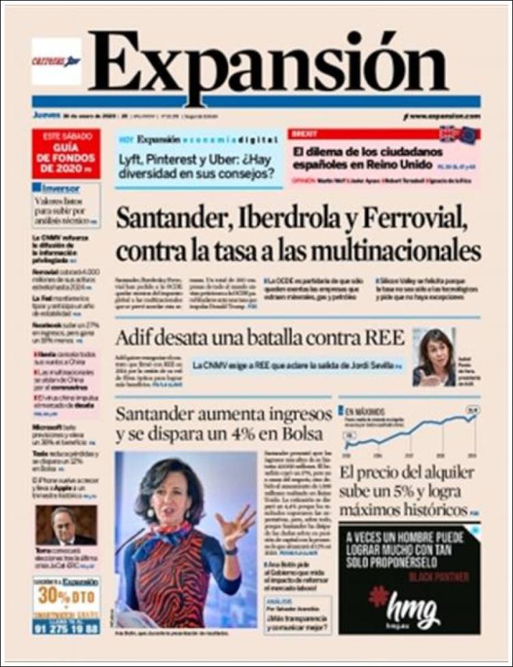 Portada de Expansión (Espa&ntilde;a)