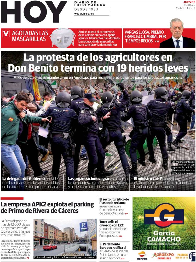 Portada de Hoy - Caceres (Espa&ntilde;a)