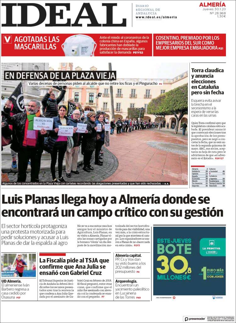 Portada de Ideal Almeria (Espa&ntilde;a)