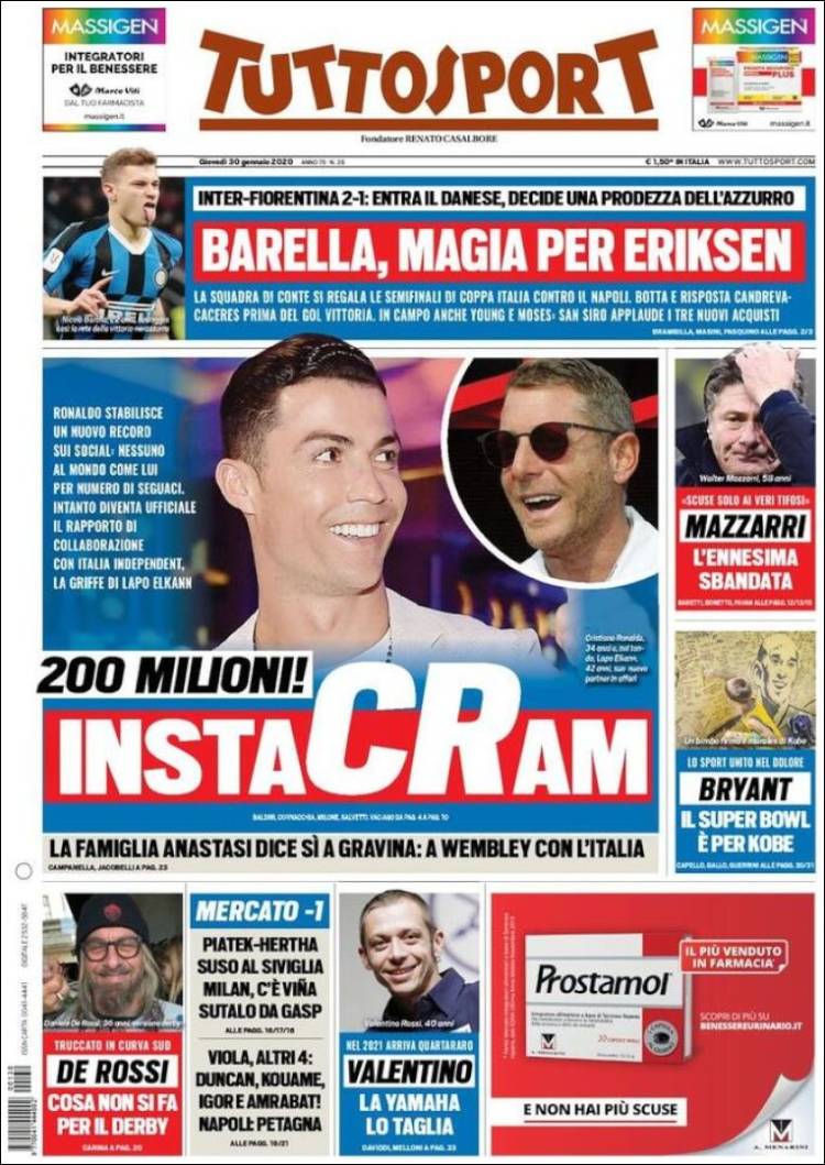 Portada de Tuttosport (Italia)