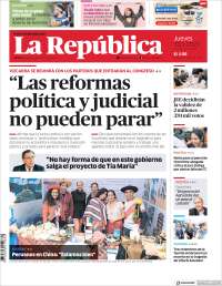 Portada de La Republica (Perú)