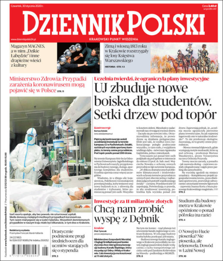 Portada de Dziennik (Polonia)