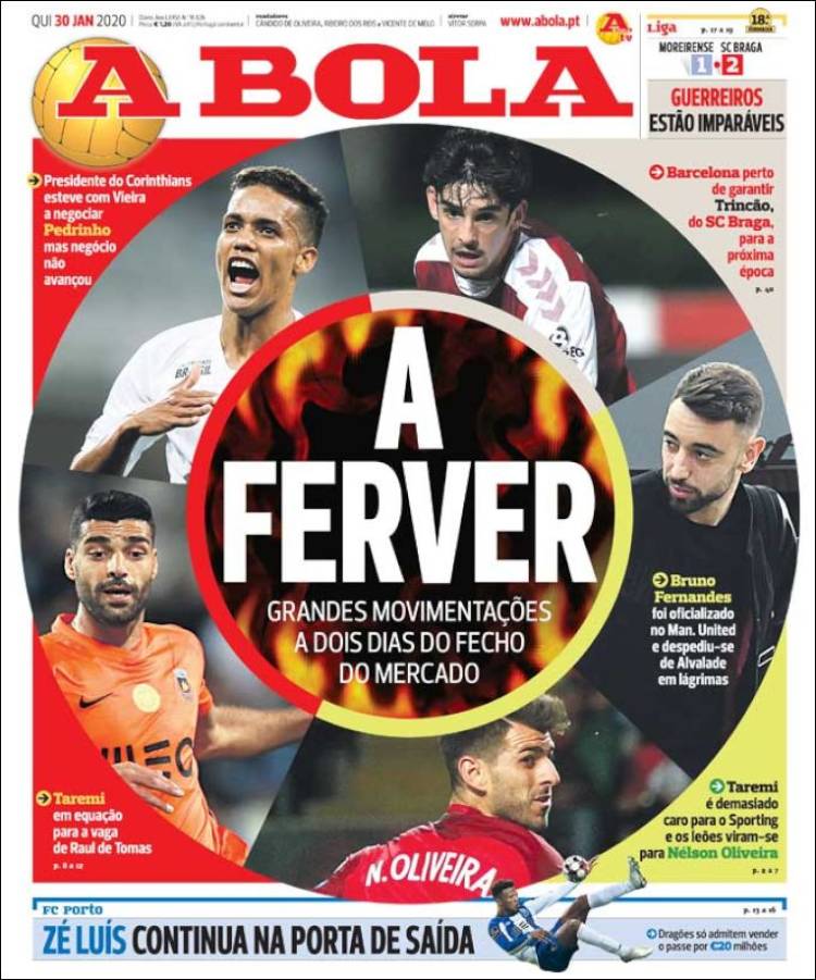 Portada de A Bola (Portugal)