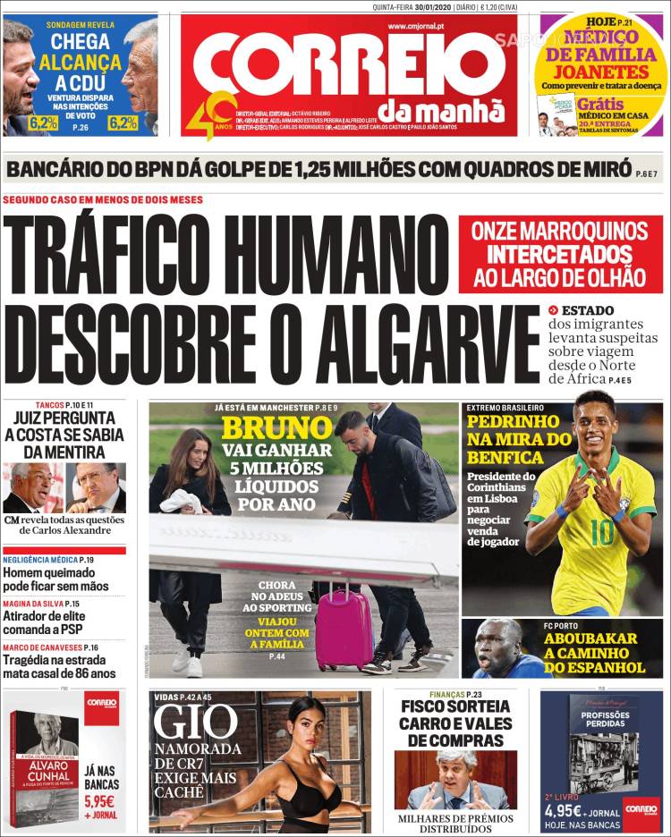 Portada de Correio da Manhã (Portugal)