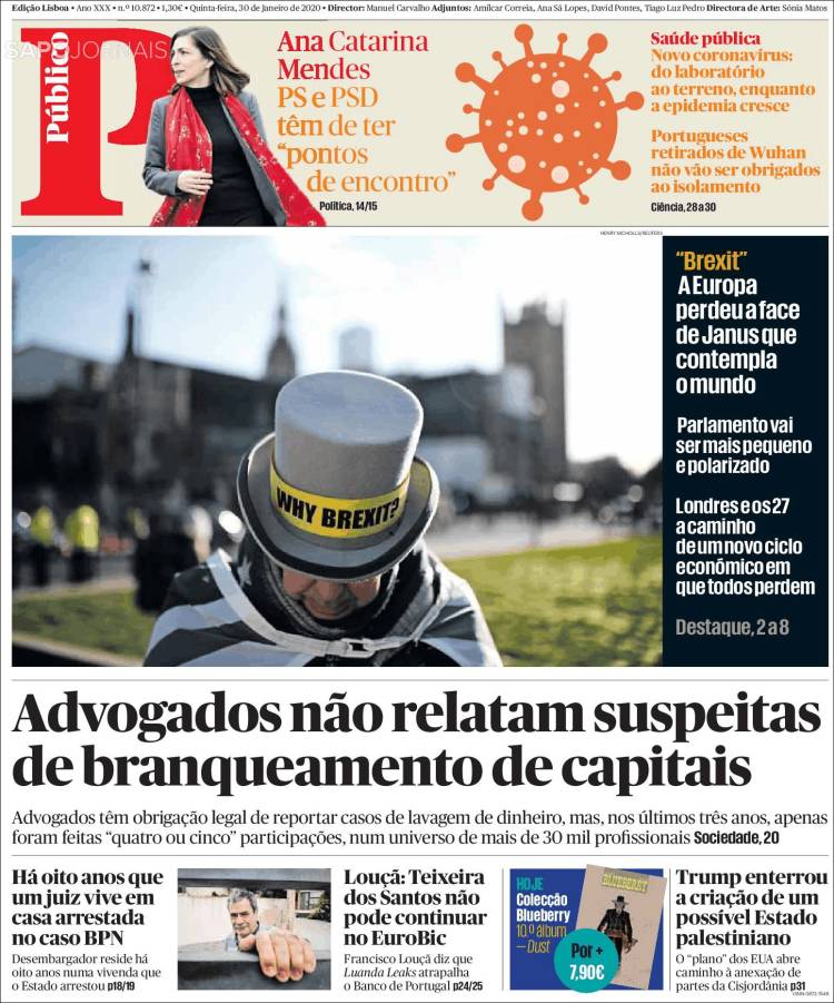 Portada de Público (Portugal)
