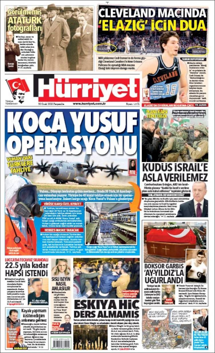 Portada de Hürriyet (Turquía)