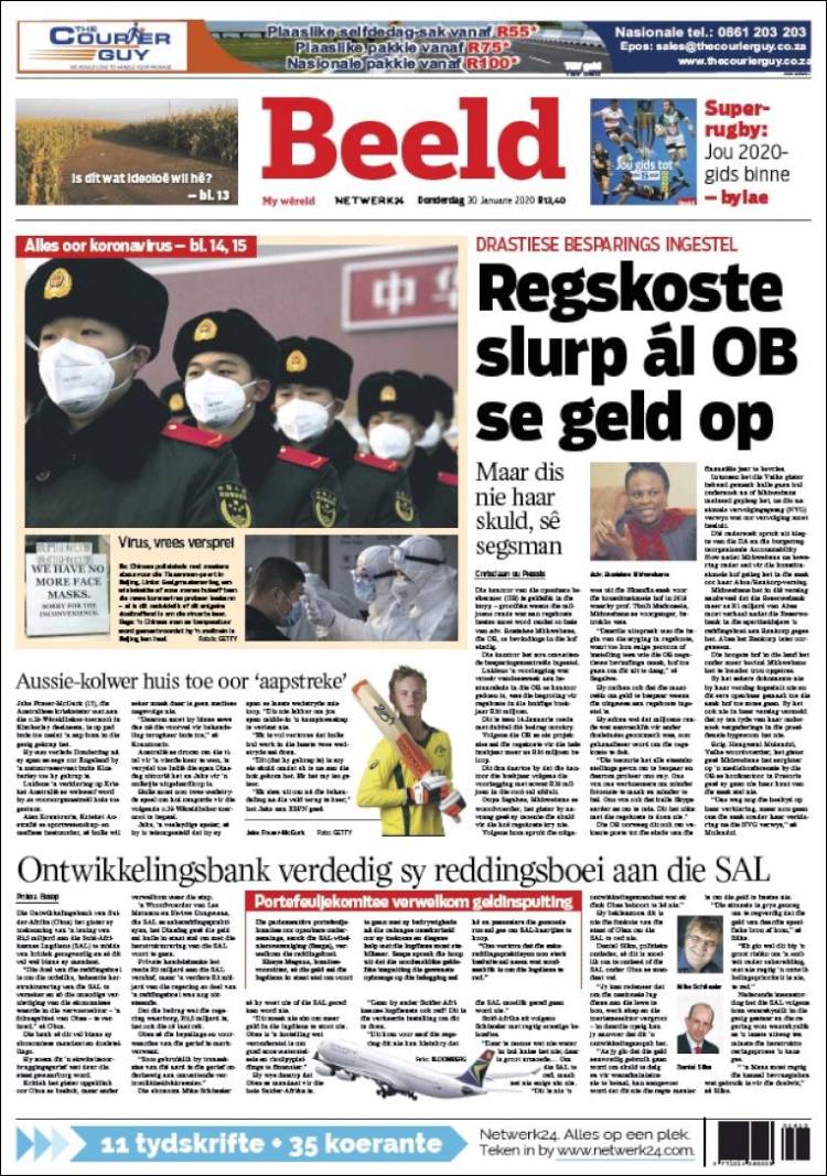 Portada de Beeld (Sud&aacute;frica)