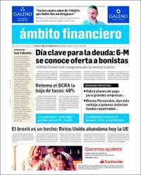 Portada de Diario Ambito Financiero (Argentina)