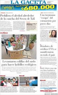 Portada de La Gaceta (Argentina)