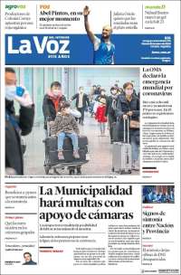 Portada de La Voz del Interior (Argentina)